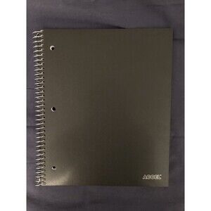 College Ruled Spiral Notebook With Pocket | Black Front Cover | 100 Sheets